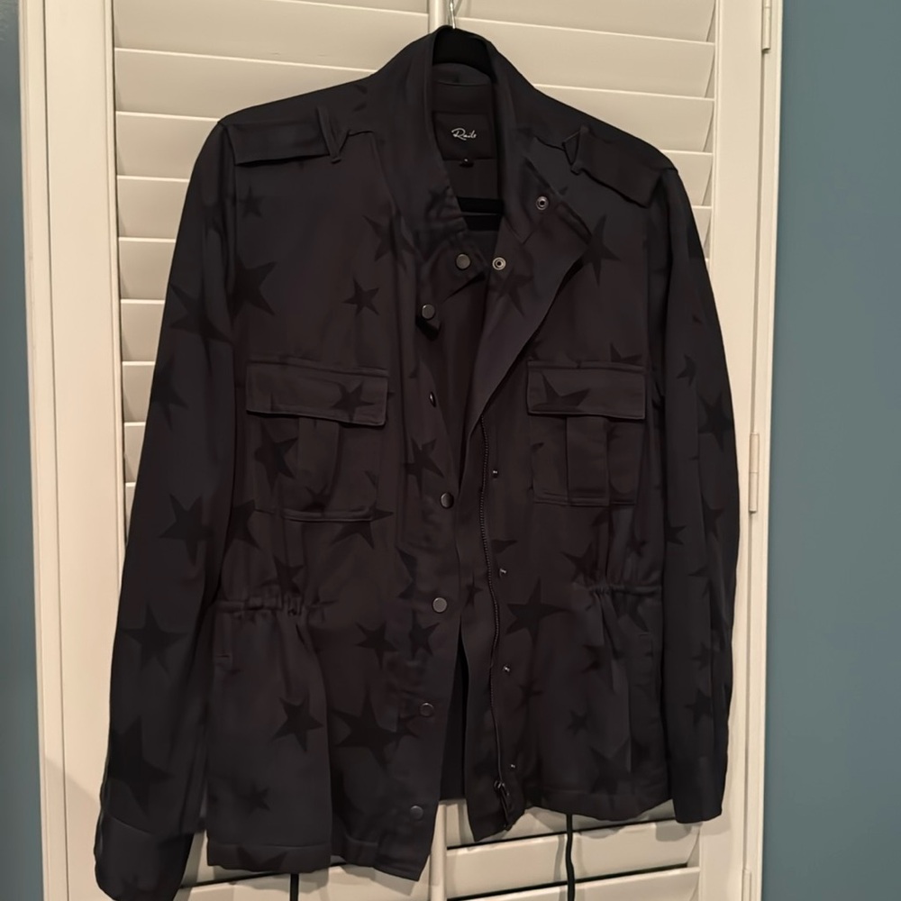 Rails zip up star jacket with sinched waist
